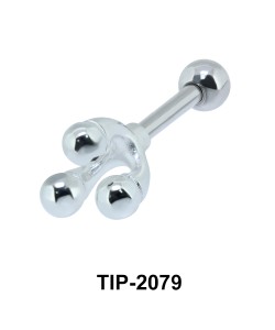 Three Balls Helix Silver Points Line TIP-2079