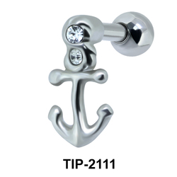 Stone Set Anchor Underwater Helix Ear TIP-2111