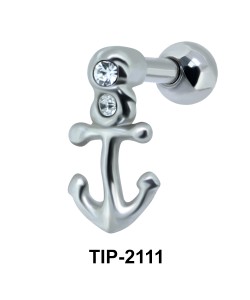 Stone Set Anchor Underwater Helix Ear TIP-2111