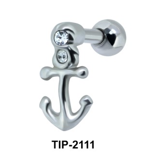 Stone Set Anchor Underwater Helix Ear TIP-2111