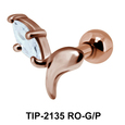 Pear Cut Stone Helix Ear Piercing TIP-2135