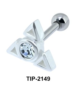 Stone Set Blade Helix Ear Piercing TIP-2149