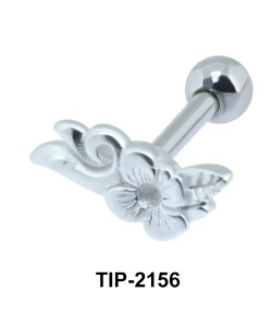 Floral Helix Ear Piercing Leave TIP-2156