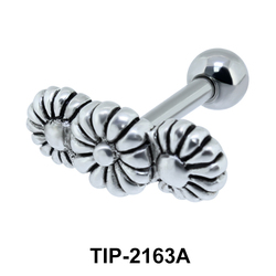 Triple Flower Helix Ear Piercing Leave TIP-2163A