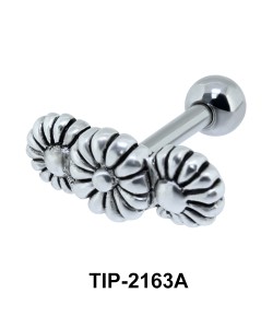 Triple Flower Helix Ear Piercing Leave TIP-2163A