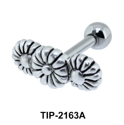 Triple Flower Helix Ear Piercing Leave TIP-2163A