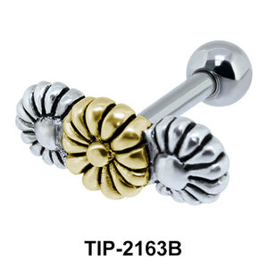 Trifloral Design Helix Ear Piercing Leaves TIP-2163B