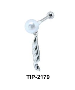 Pearl n Rope Helix Ear Piercing TIP-2179