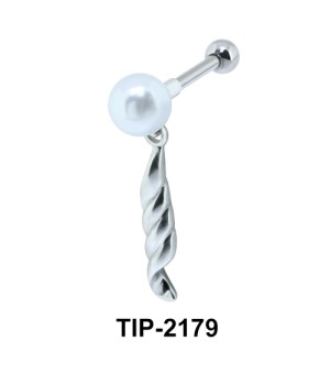 Pearl n Rope Helix Ear Piercing TIP-2179