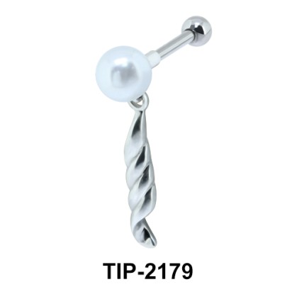 Pearl n Rope Helix Ear Piercing TIP-2179