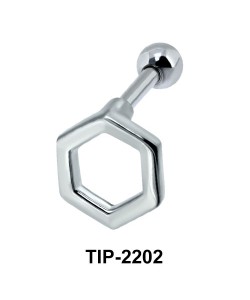 Hollow Hexagon Helix Ear Piercing TIP-2202