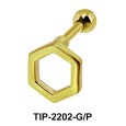 Hollow Hexagon Helix Ear Piercing TIP-2202