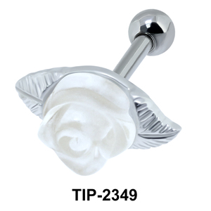 White Rose Bloom Upper Ear Unique Design TIP-2349