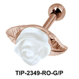 White Rose Bloom Upper Ear Unique Design TIP-2349