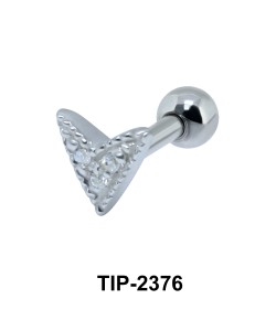 Heart Shaped with Stones Helix Piercing TIP-2376