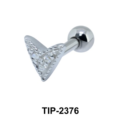 Heart Shaped with Stones Helix Piercing TIP-2376