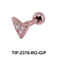 Heart Shaped with Stones Helix Piercing TIP-2376
