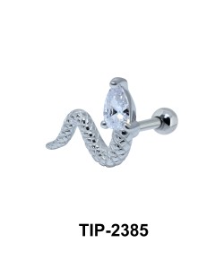 Snake Shaped with Stone Helix Ear Piercing TIP-2385