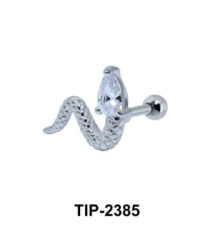 Snake Shaped with Stone Helix Ear Piercing TIP-2385