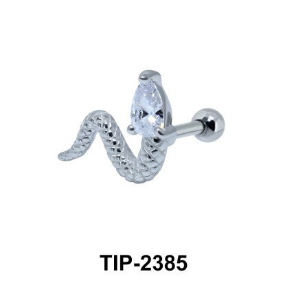 Snake Shaped with Stone Helix Ear Piercing TIP-2385