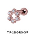 Flower with Middle Hole Helix Ear Piercing TIP-2390