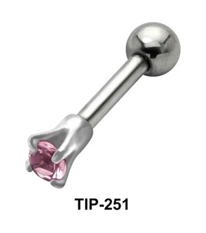 Pink Stone Helix Ear Piercing TIP-251