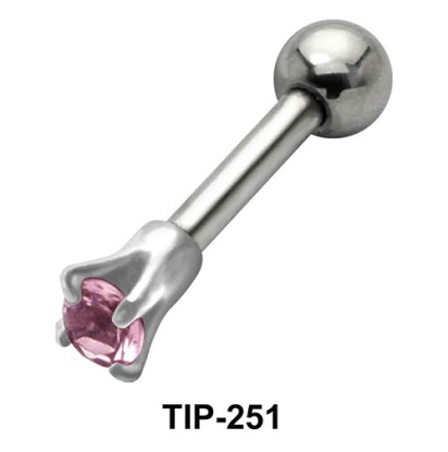 Pink Stone Helix Ear Piercing TIP-251