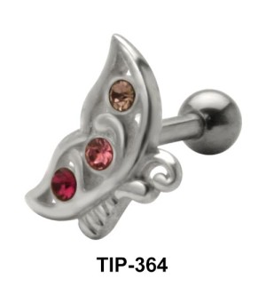 Settled Butterfly Shaped Helix Piercing TIP-364