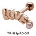 LOVE Pearl Helix Ear Piercing TIP-383p