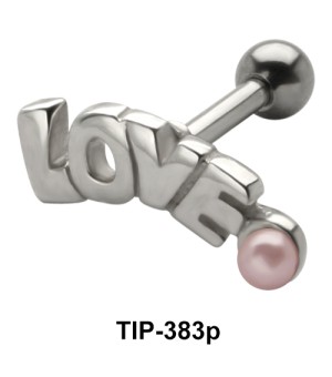 LOVE Pearl Helix Ear Piercing TIP-383p