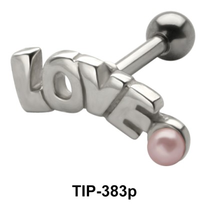 LOVE Pearl Helix Ear Piercing TIP-383p