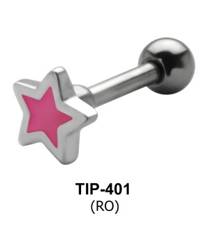 Enameled Star Shaped Helix Piercing TIP-401