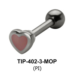 Heart Shaped Helix Piercing TIP-402-3-MOP