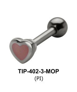 Heart Shaped Helix Piercing TIP-402-3-MOP