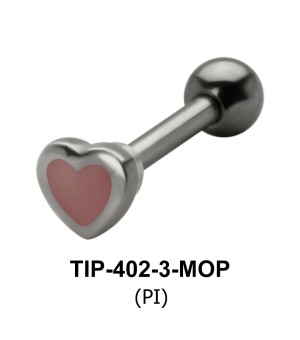 Heart Shaped Helix Piercing TIP-402-3-MOP