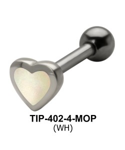 Heart Shaped Helix Piercing TIP-402-4-MOP