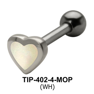 Heart Shaped Helix Piercing TIP-402-4-MOP