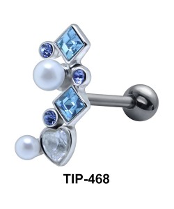 Multiple Stones Set Helix Ear Piercing TIP-468