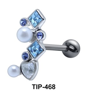 Multiple Stones Set Helix Ear Piercing TIP-468