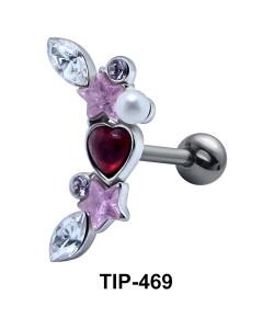 Multiple Stones Helix Ear Piercing TIP-469