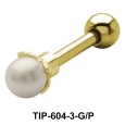 Big Pearl Set Helix Piercing TIP-604