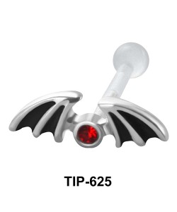 Stone Set Bat Shaped PTFE Internal Barbells TIP-625