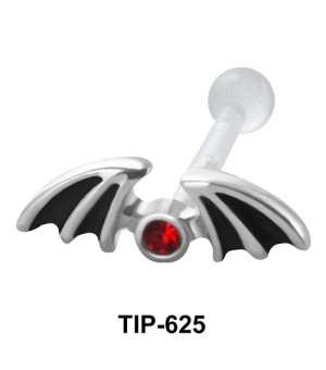 Stone Set Bat Shaped PTFE Internal Barbells TIP-625