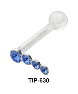 Rhinestone PTFE Internal Barbells TIP-630