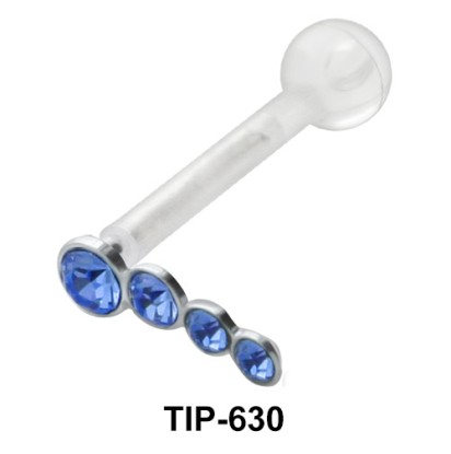 Rhinestone PTFE Internal Barbells TIP-630