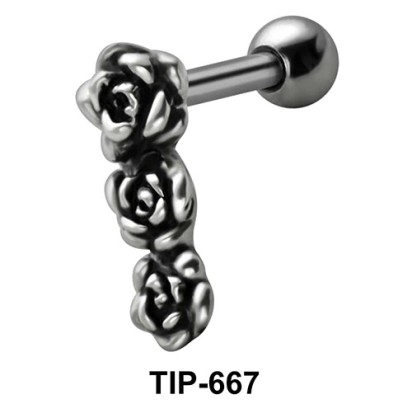 Tri Rose Shaped Helix Piercing TIP-667