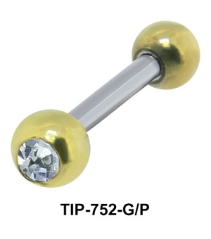Stone Set Golden Upper Ear Piercing TIP-752-G/P