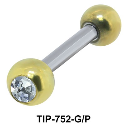 Stone Set Golden Upper Ear Piercing TIP-752-G/P