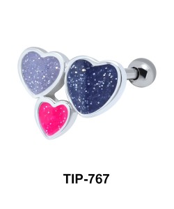 Enamel Hearts Helix Ear Piercing TIP-767