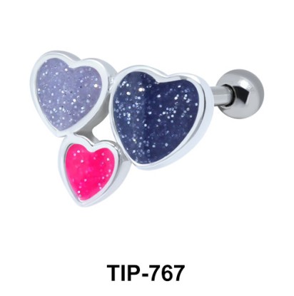 Enamel Hearts Helix Ear Piercing TIP-767